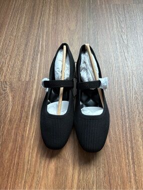Mia Black Mary Jane Knit Flats - Comfortable Everyday Women’s Shoes
